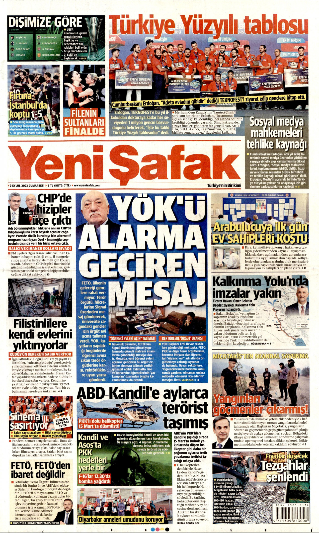 Yeni Şafak Gazetesi Yeni Şafak Manşet Oku Haberler 02 Eylül 2023