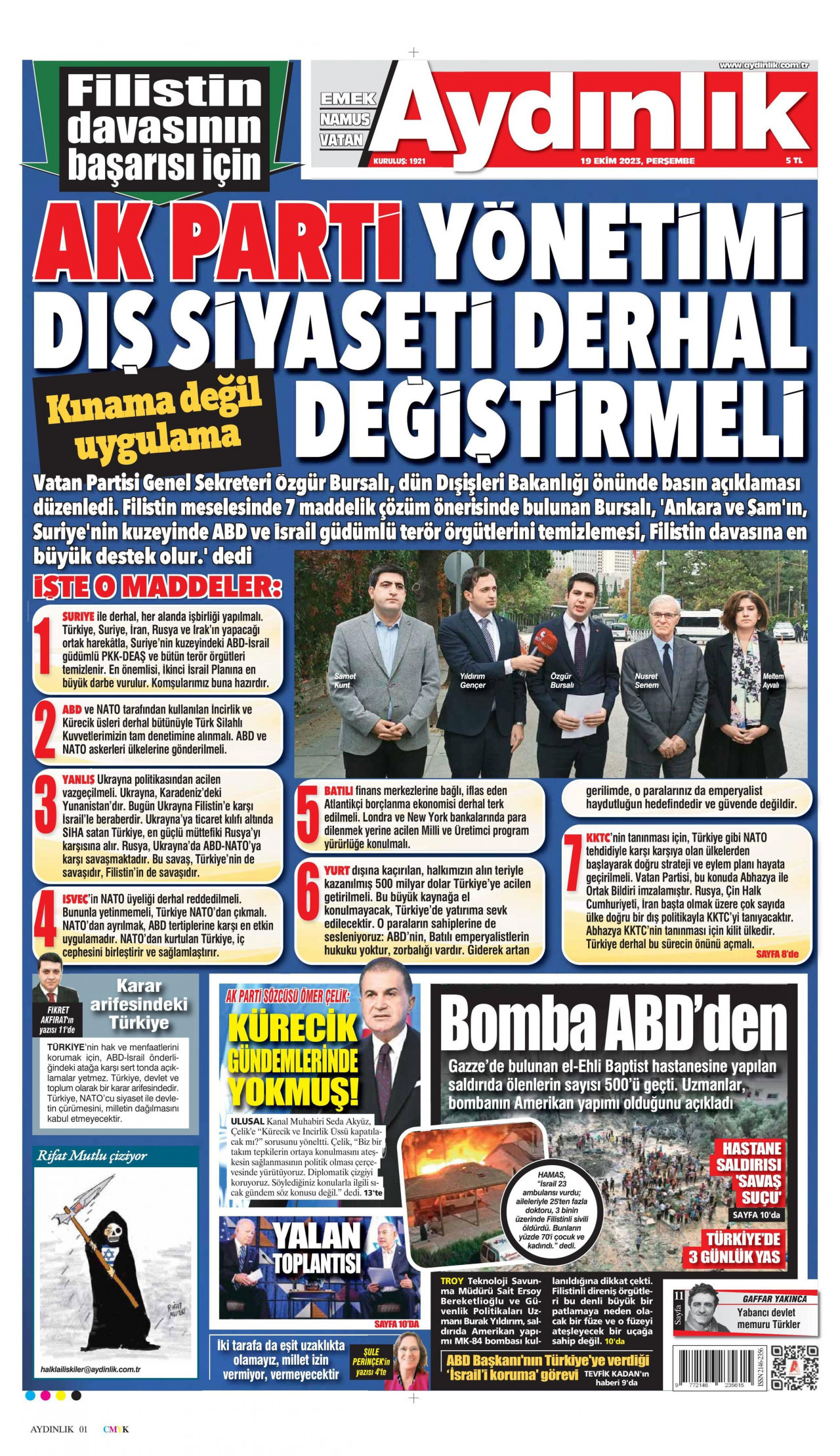 Ayd Nl K Gazetesi Ayd Nl K Man Et Oku Haberler Ekim