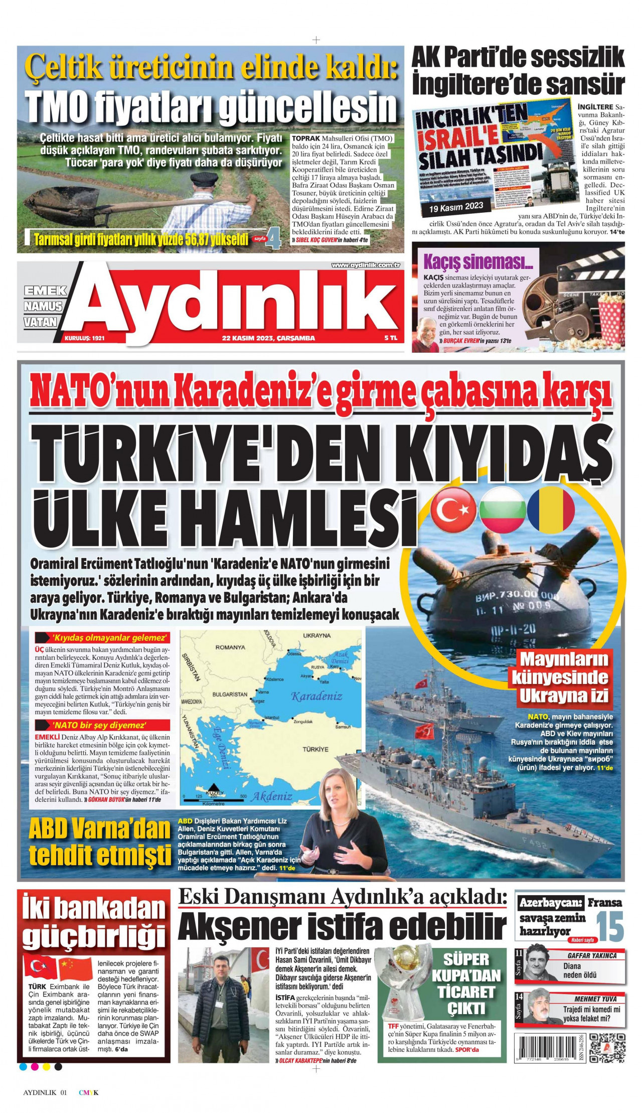 Ayd Nl K Gazetesi Ayd Nl K Man Et Oku Haberler Kas M