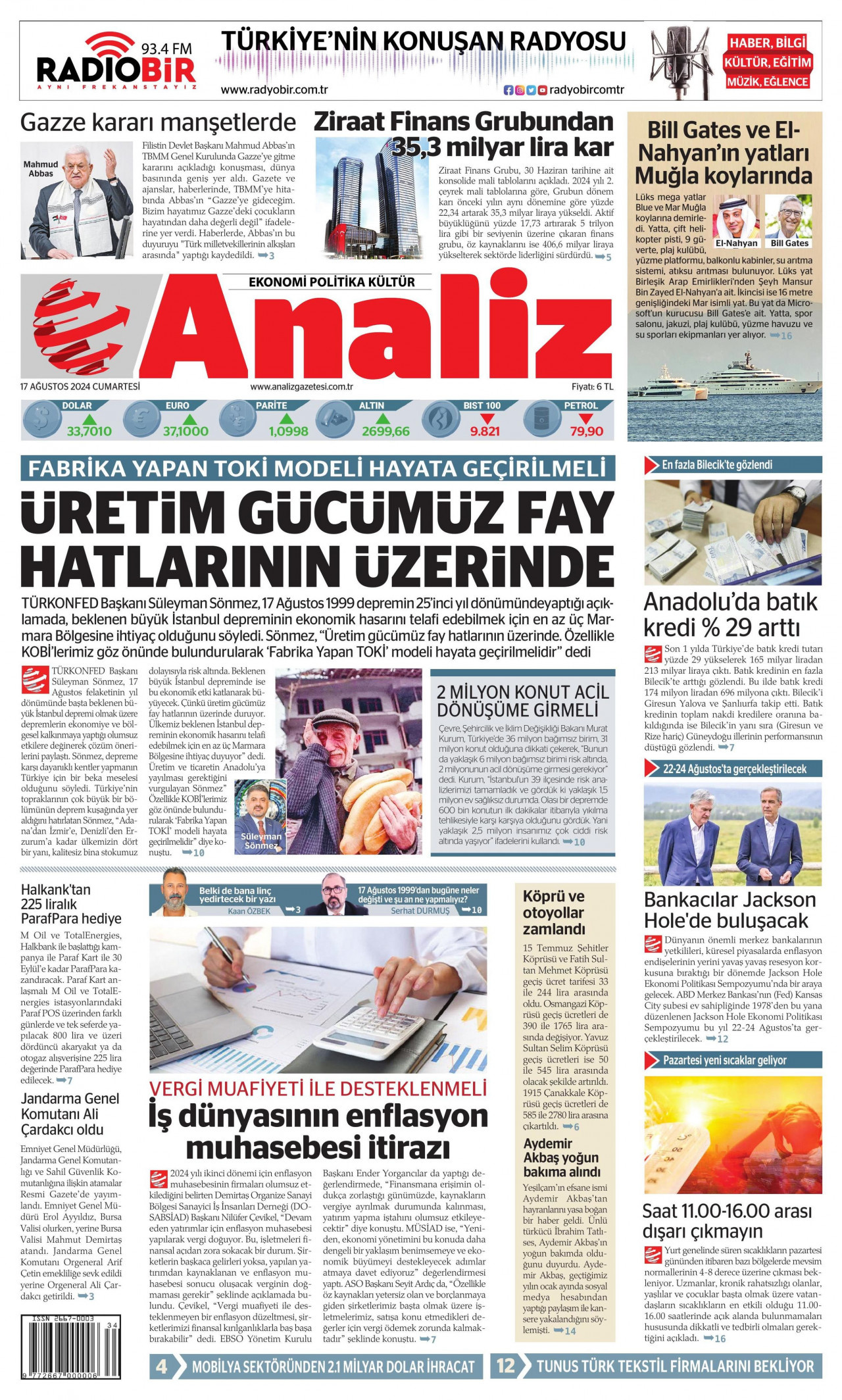 Analiz Gazetesi Analiz Man Et Oku Haberler A Ustos