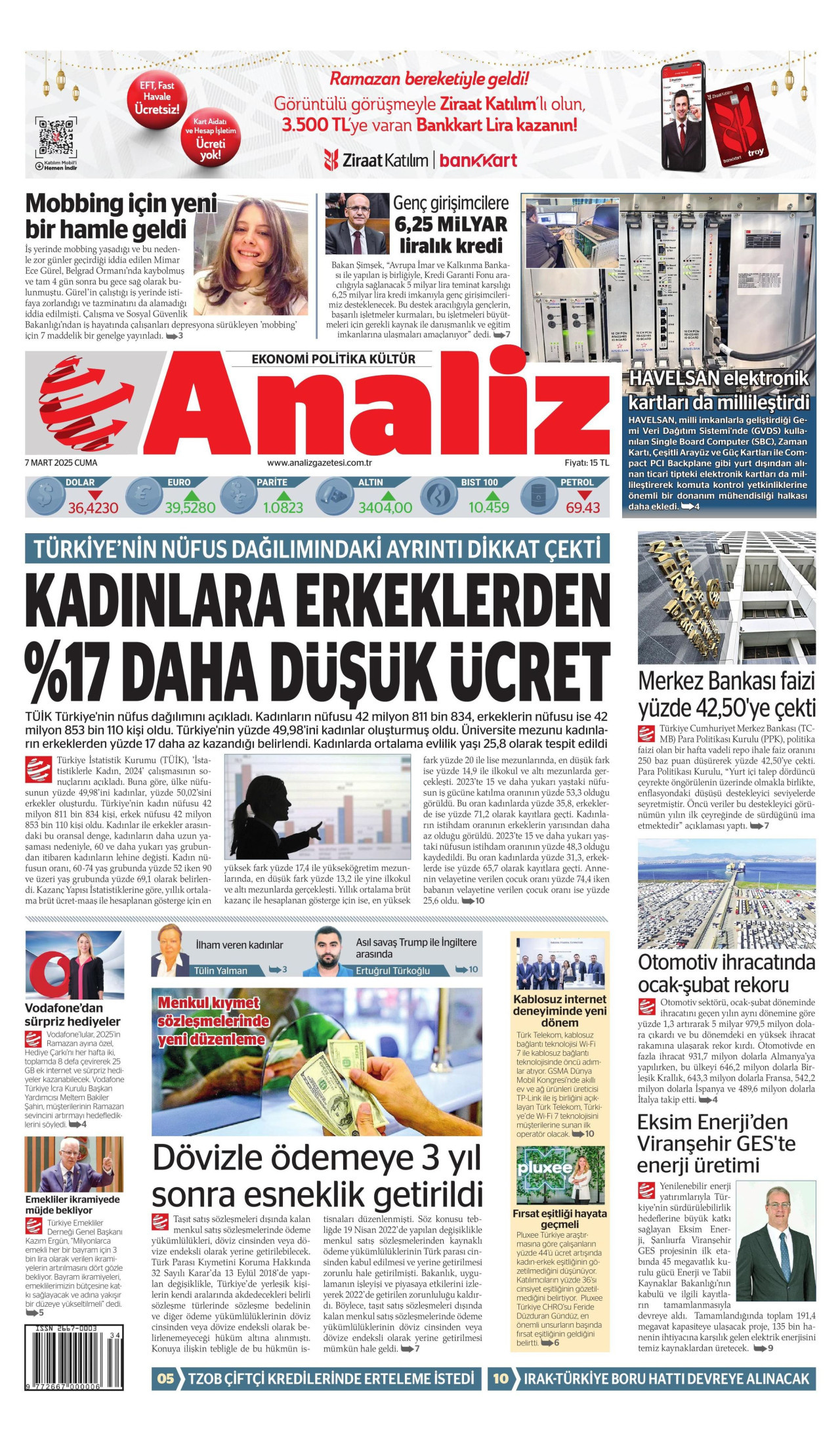 Analiz Gazetesi Analiz Manşet Oku Haberler 07 Mart 2025