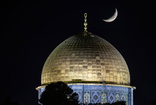 Mescid-i Aksa'da hilal, Kubbet'üs-Sahra Camii'yle buluştu! Muheteşem fotoğraflar