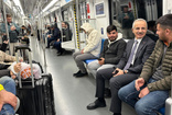 Ulaştırma Bakanı Uraloğlu, Ankara uçağına metroyla ulaştı