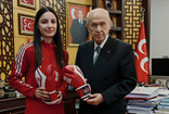 MHP Genel Başkanı Devlet Bahçeli, Aybüke Kılınç'ı kabul etti