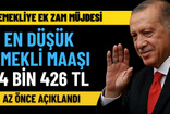 Emekliye EK ZAM Sürprizi! SSK ve BAĞ-KUR En Düşük Emekli Maaşı 14.426 TL oluyor!