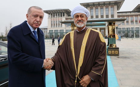 Cumhurbaşkanı Erdoğan, Umman Sultanı Heysem bin Tarık'ı resmi törenle karşıladı