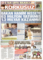 Korkusuz · 27 Eylül 2026 ilk sayfası