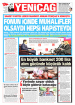 Yeniçağ · 5 Ekim 2026 ilk sayfası