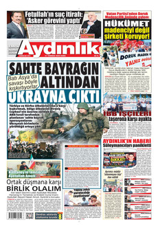 AYDINLIK GAZETESİ ön sayfa