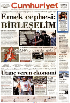 CUMHURİYET ön sayfa