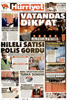 HÜRRİYET ön sayfa
