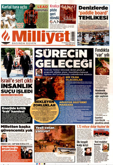 MİLLİYET ön sayfa