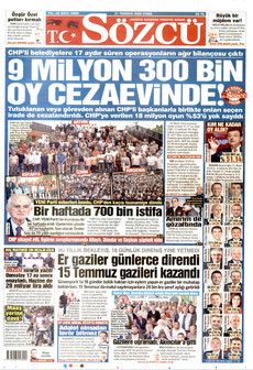 SÖZCÜ ön sayfa