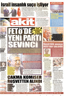 YENİ AKİT ön sayfa