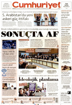 CUMHURİYET ön sayfa