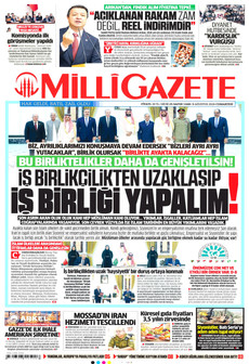 MİLLİ GAZETE ön sayfa