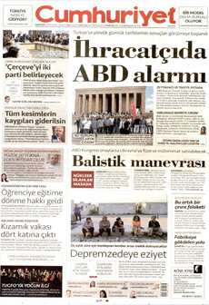CUMHURİYET ön sayfa