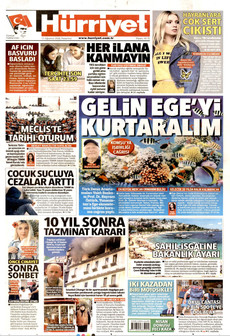 HÜRRİYET ön sayfa