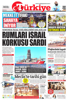 TÜRKİYE GAZETESİ ön sayfa