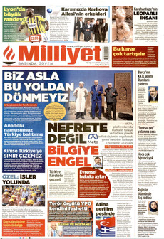 MİLLİYET ön sayfa