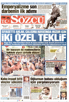SÖZCÜ ön sayfa