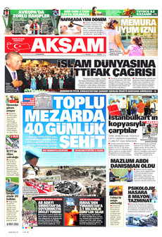 AKŞAM ön sayfa