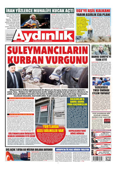 AYDINLIK GAZETESİ ön sayfa