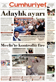 CUMHURİYET ön sayfa