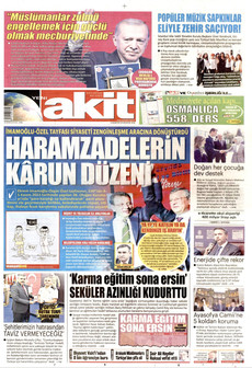 YENİ AKİT ön sayfa