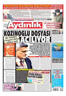 AYDINLIK GAZETESİ ön sayfa
