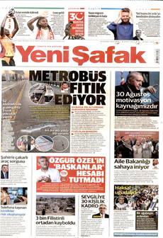 YENİ ŞAFAK ön sayfa