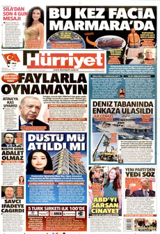 HÜRRİYET ön sayfa