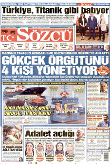 SÖZCÜ ön sayfa