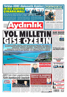 AYDINLIK GAZETESİ ön sayfa