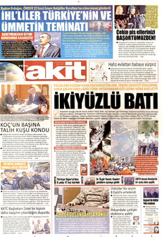 YENİ AKİT ön sayfa