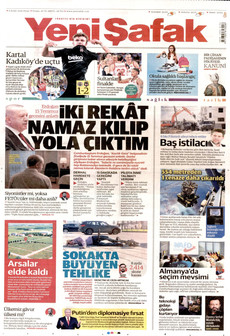 YENİ ŞAFAK ön sayfa