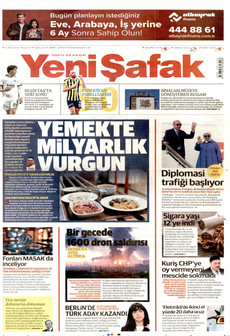 YENİ ŞAFAK gazetesi ilk sayfası