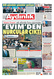 AYDINLIK GAZETESİ gazetesi ilk sayfası