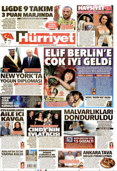 HÜRRİYET gazetesi ilk sayfası
