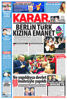 KARAR gazetesi ilk sayfası