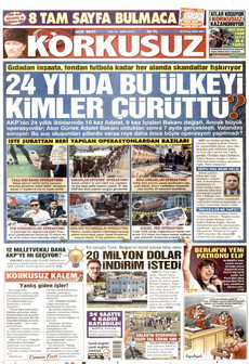 KORKUSUZ gazetesi ilk sayfası