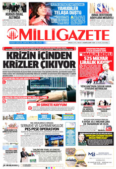 MİLLİ GAZETE gazetesi ilk sayfası