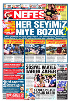 NEFES gazetesi ilk sayfası