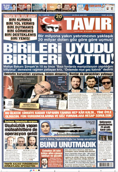 TAVIR GAZETESİ gazetesi ilk sayfası