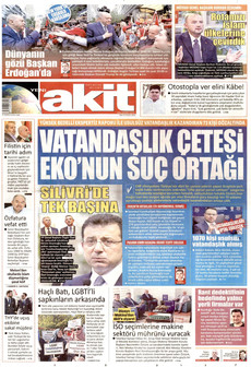 YENİ AKİT gazetesi ilk sayfası