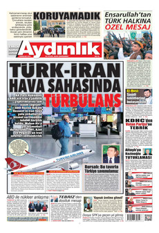 AYDINLIK GAZETESİ gazetesi ilk sayfası