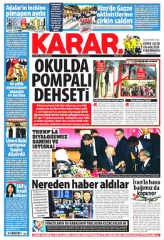 KARAR gazetesi ilk sayfası