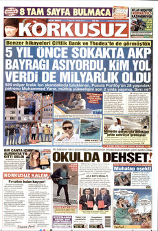 KORKUSUZ gazetesi ilk sayfası