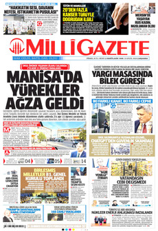 MİLLİ GAZETE gazetesi ilk sayfası
