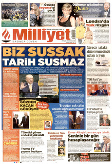 MİLLİYET gazetesi ilk sayfası